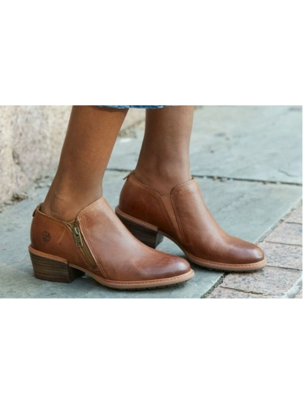 Women's Timberland Brown Leather Ankle Booties